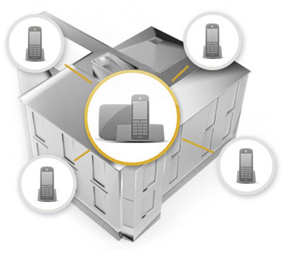 Gigaset C430H DECT Mobilteil Schwarz, Silber