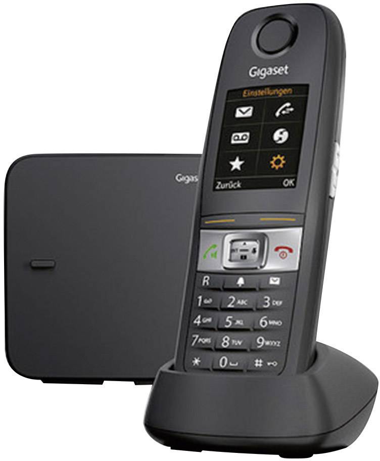 Gigaset E630 DECT, GAP Schnurloses Telefon analog Outdoor, Taschenlampe, Headsetanschluss Schwarz