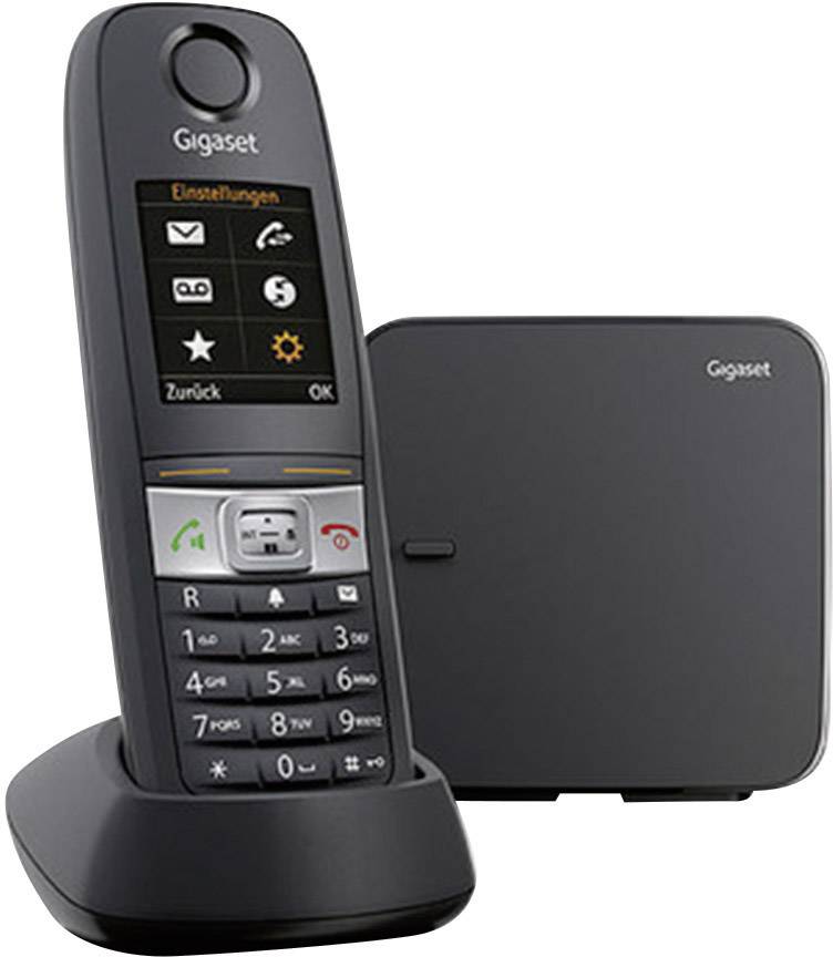 Gigaset E630 DECT, GAP Schnurloses Telefon analog Outdoor, Taschenlampe, Headsetanschluss Schwarz