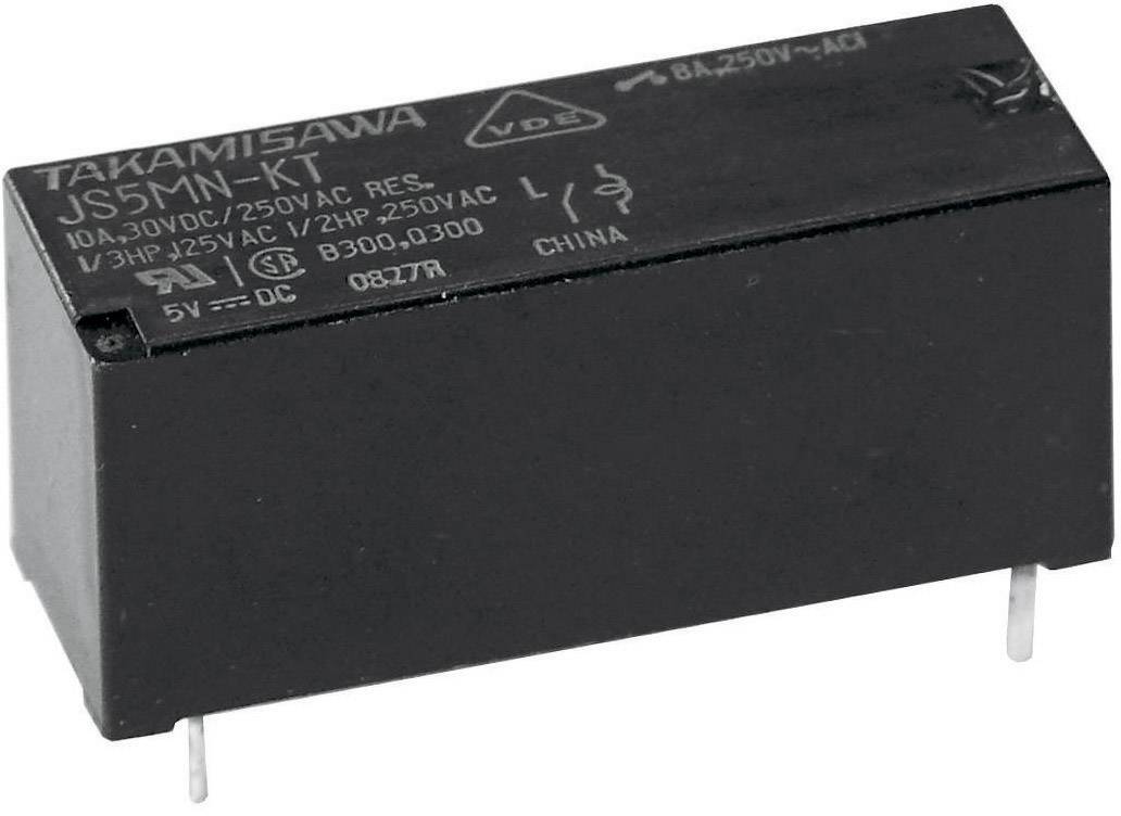 Schwarzes elektrisches Relais mit der Aufschrift 'TAKAMISAWA JSMN-KT', geeignet für 10A und 250V Anwendungen.