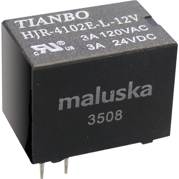 Tianbo Electronics HJR4102E-L-12VDC-S-Z Relais pour circuits imprimés 12 V/DC 5 A 1 inverseur (RT)