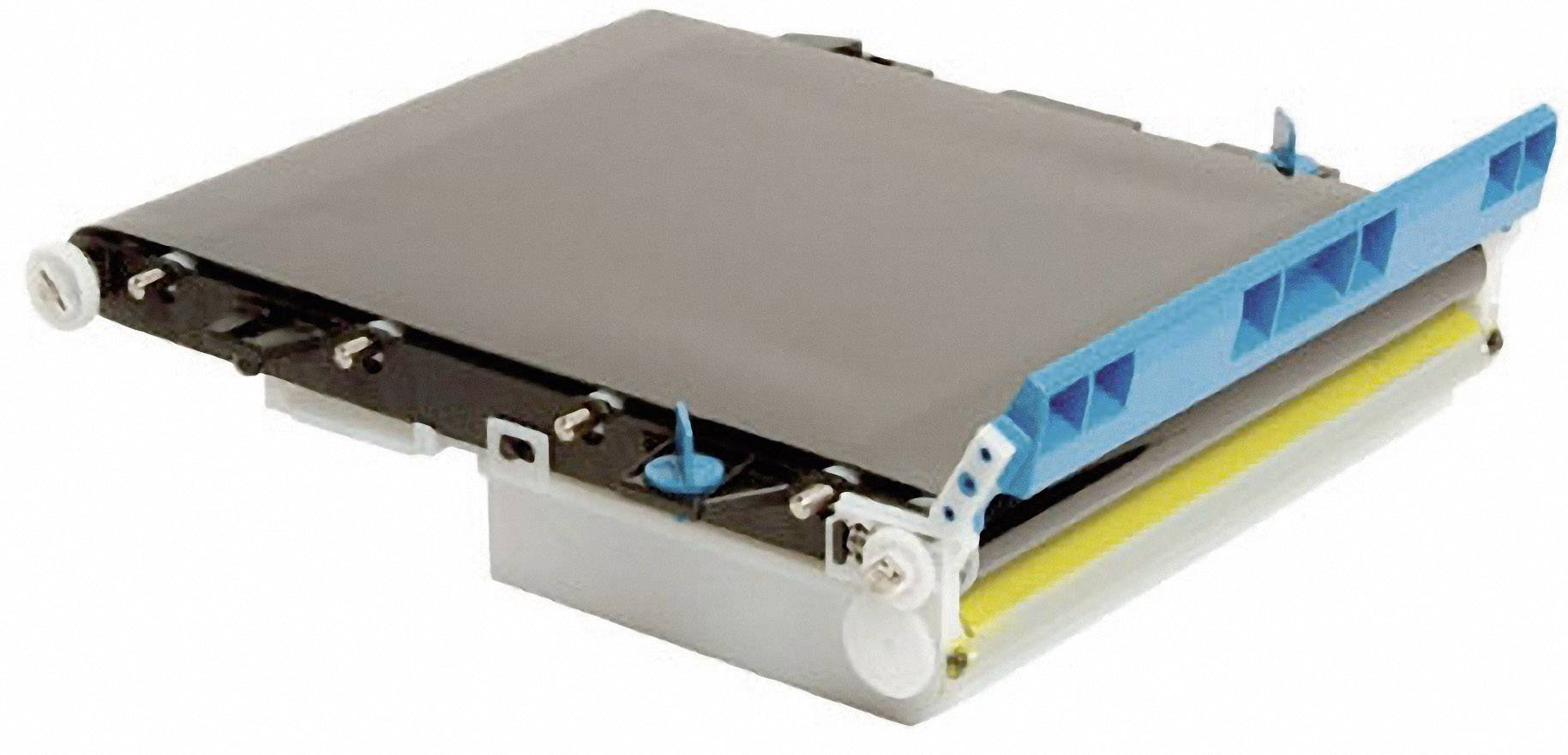 Ein Druckertoner-Kartusche mit schwarzem Gehäuse und blauer Komponente. Sie ist rechteckig und für den Einsatz in Laserdruckern vorgesehen.