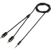 SpeaKa Professional SP-2518836 Cinch / Klinke Audio Anschlusskabel [2x Cinch-Stecker - 1x Klinkenstecker 3.5 mm] 0.80m Schwarz