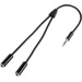 SpeaKa Professional SP-7870032 Klinke Audio Anschlusskabel [1x Klinkenstecker 3.5 mm - 2x Klinkenbu
