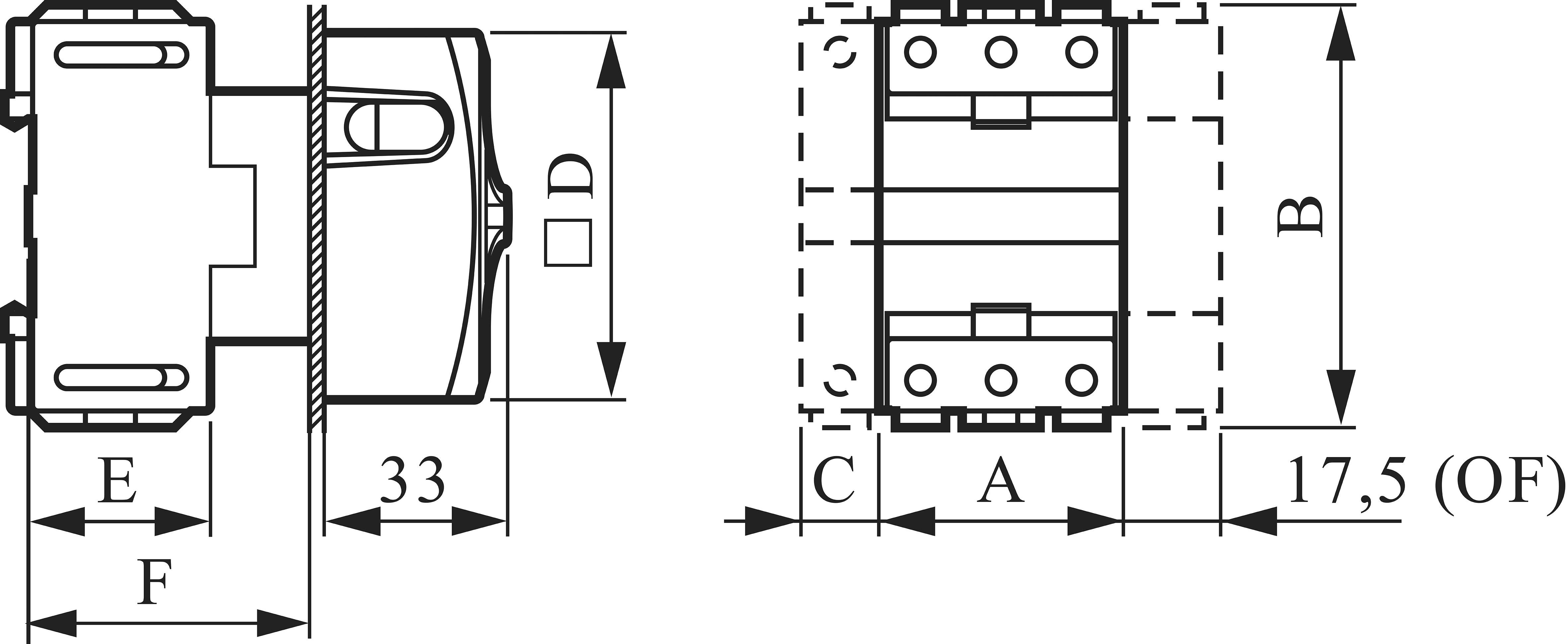 BACO 174001 Lasttrennschalter absperrbar 25 A 1 x 90 ° Grau 1 St.