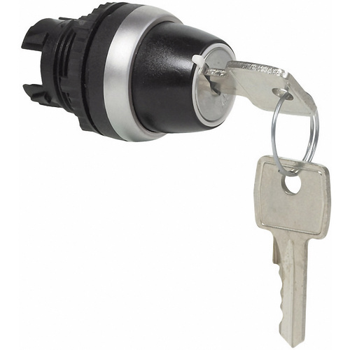 BACO L21LB00 L21LB00 Schlüsselschalter Frontring Kunststoff, verchromt Schwarz, Chrom 1 x 45° 1St.