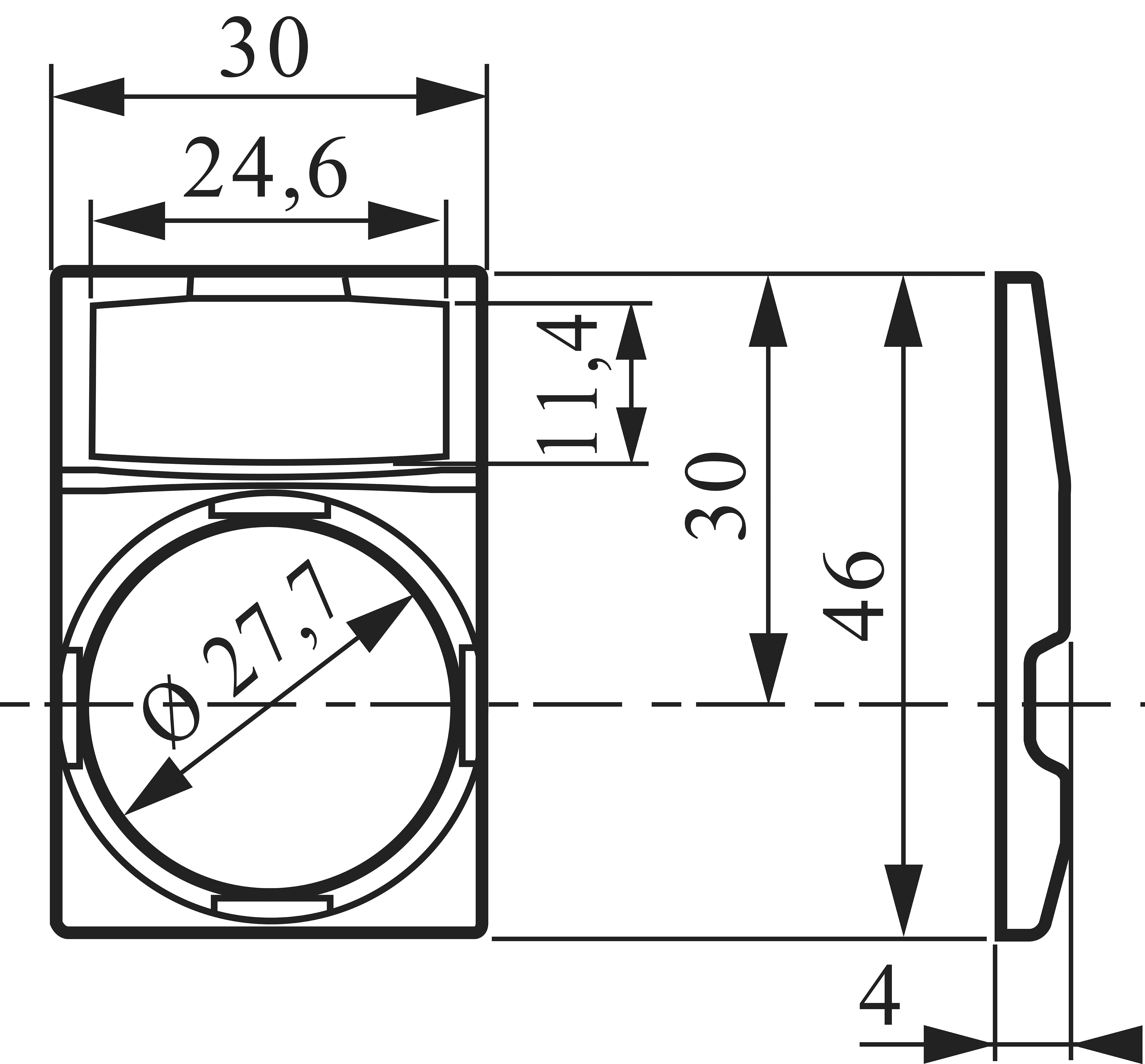 BACO LWP4 224318 Schildträger quadratisch Schwarz