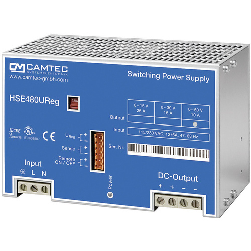 Camtec HSEUreg04801.50T Labornetzgerät, einstellbar 0 - 50 V/DC 10 A 480 W Anzahl Ausgänge 1