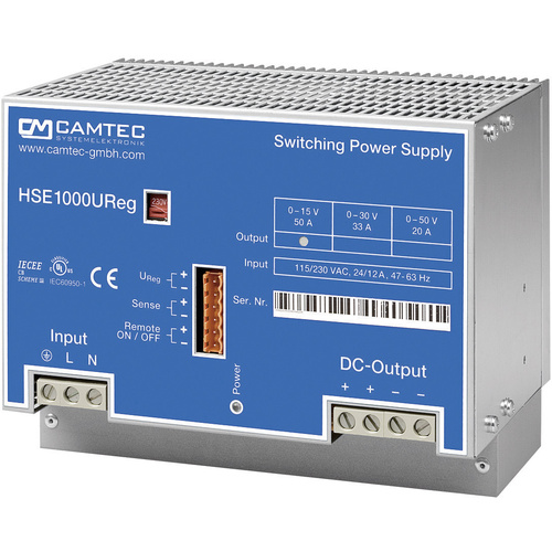 Camtec HSEUreg10001.50T Labornetzgerät, einstellbar 0 - 50 V/DC 20 A 1008 W Anzahl Ausgänge 1