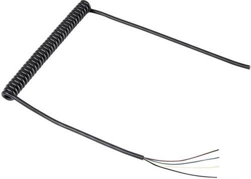 Câble spiralé Tru Components 1570978 188 mm / 500 mm 4 x 0.12 mm² noir 1 pc(s) S470461