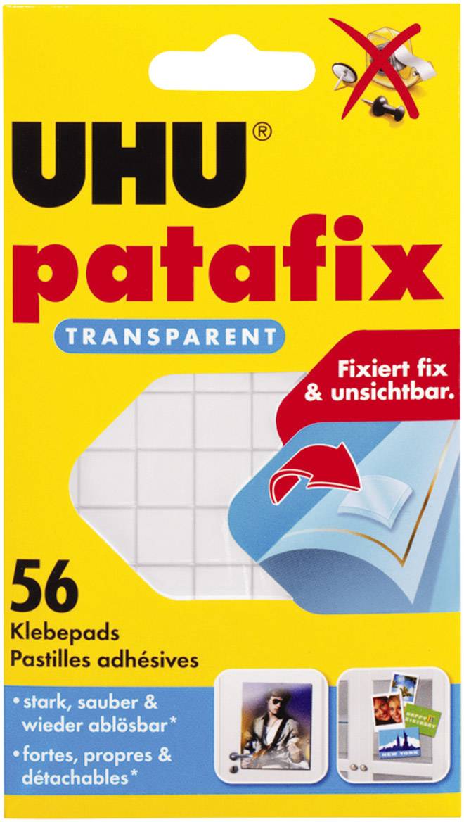 UHU patafix 48815 48815 Doppelseitige Klebepads UHU® Patafix Transparent 56St.