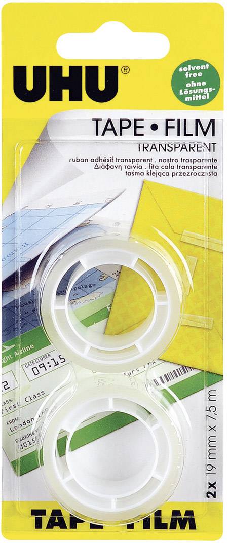 Klebefilm Tape Film Nachfüllrollen 7,5mx19mm transaprent VE=2 Stück
