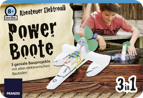 Franzis Verlag 65212 SmartKids Abenteuer Elektronik Power Boote Bausatz ab 8 Jahre