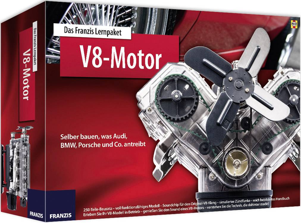Franzis Verlag 65207 V8-Motor Mechanik Lernpaket ab 14 Jahre