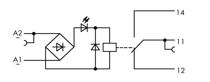 WAGO 859-359 Relaisklemme Nennspannung: 230 V/AC Schaltstrom (max.): 50mA 1 Wechsler 1St.