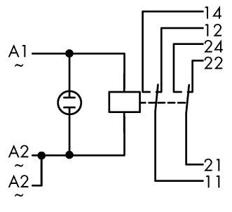 WAGO 789-516 Industrierelais Nennspannung: 230 V/AC Schaltstrom (max.): 8 A 2 Wechsler 1 St.