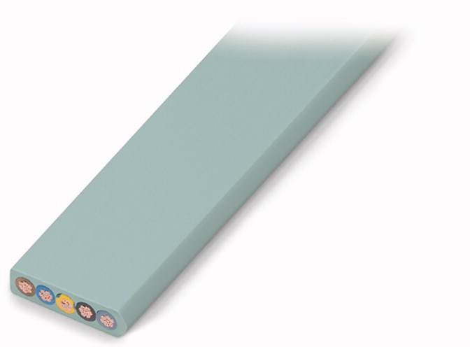 WAGO 897-1051 Installationsleitung 5 x 10 mm² Licht-Grün (matt) 1 m