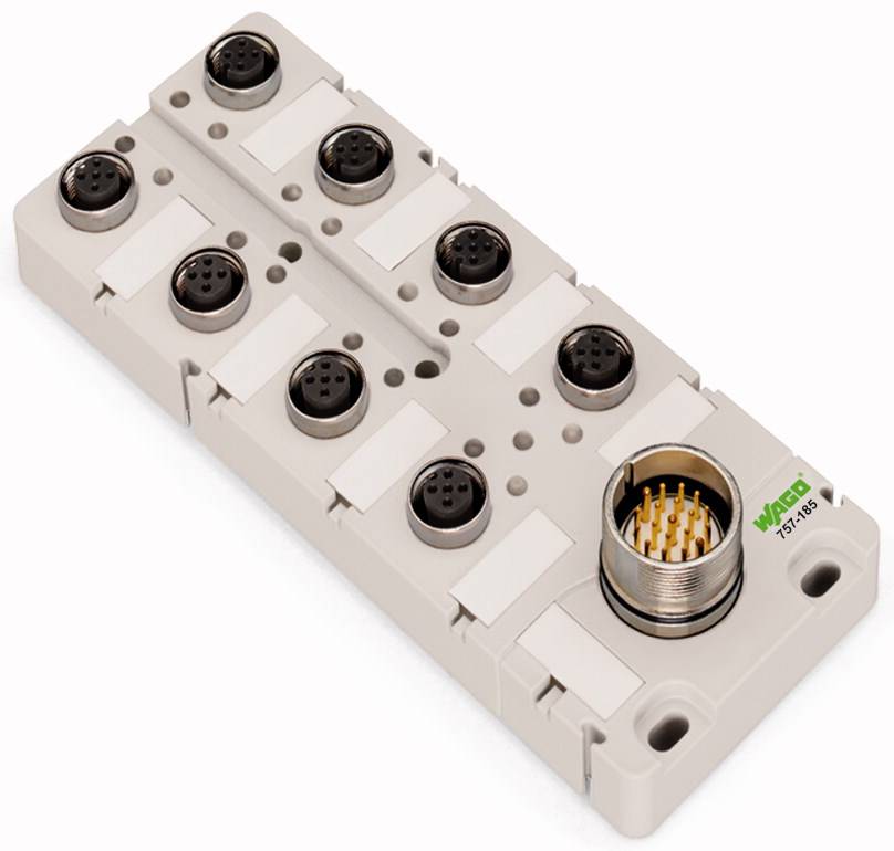 WAGO 757-184 Sensor/Aktorbox passiv M12-Verteiler mit Metallgewinde 1St.