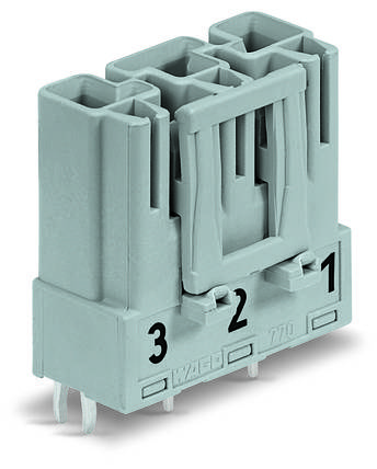 WAGO 770-833 Netz-Steckverbinder WINSTA MIDI Stecker, Einbau horizontal Gesamtpolzahl: 3 25A Weiß 100St.