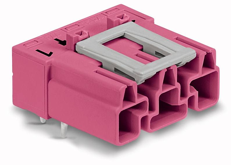 WAGO Netz-Steckverbinder WINSTA MIDI Stecker, Einbau horizontal Gesamtpolzahl: 3 25 A Pink 100 St.