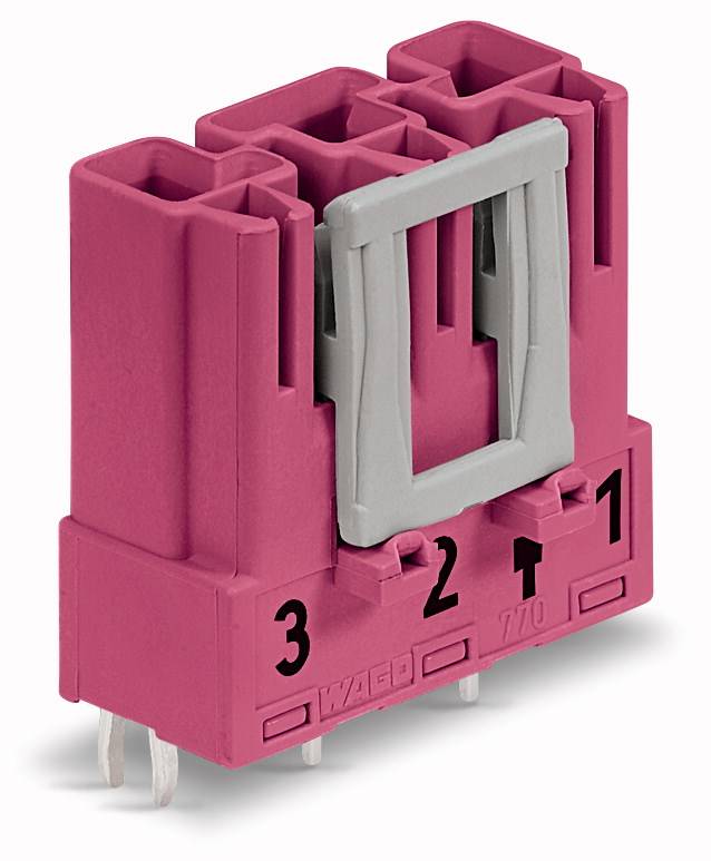 WAGO 770-893/081-000 Netz-Steckverbinder WINSTA MIDI Stecker, Einbau vertikal Gesamtpolzahl: 3 25A Pink 100St.