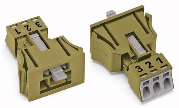 WAGO 890-773 Netz-Steckverbinder WINSTA MINI Stecker, gerade Gesamtpolzahl: 3 16A Hellgrün 50St.