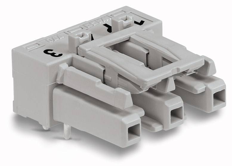 WAGO 770-843/011-000 Netz-Steckverbinder WINSTA MIDI Buchse, Einbau horizontal Gesamtpolzahl: 3 25A Grau 100St.