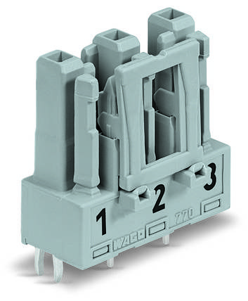 WAGO 770-843/062-000 Netz-Steckverbinder WINSTA MIDI Buchse, Einbau vertikal Gesamtpolzahl: 3 25A Grau 100St.