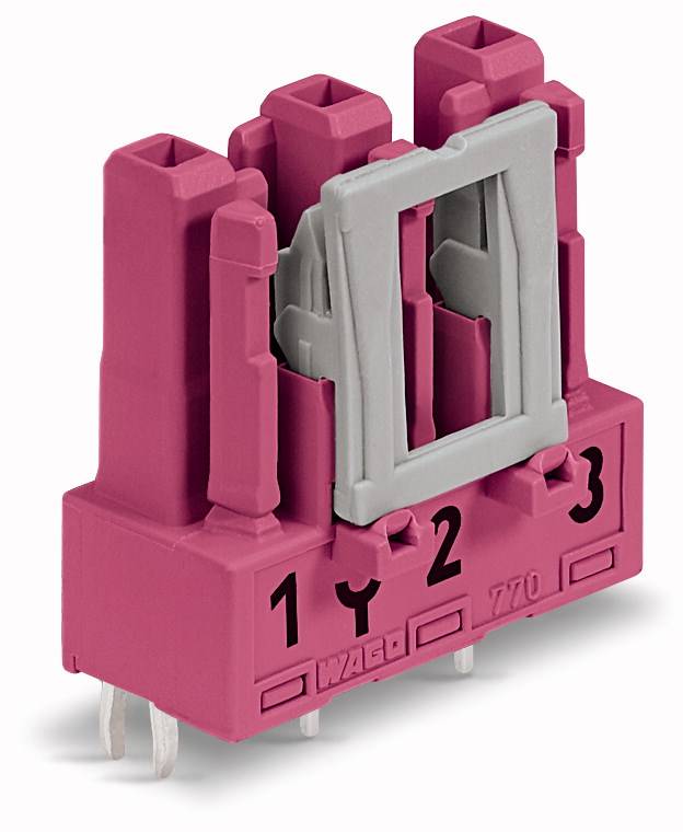 WAGO 770-883 Netz-Steckverbinder WINSTA MIDI Buchse, Einbau vertikal Gesamtpolzahl: 3 25A Pink 100St.