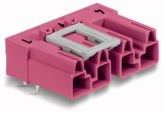WAGO Netz-Steckverbinder WINSTA MIDI Stecker, Einbau horizontal Gesamtpolzahl: 4 25 A Pink 50 St.