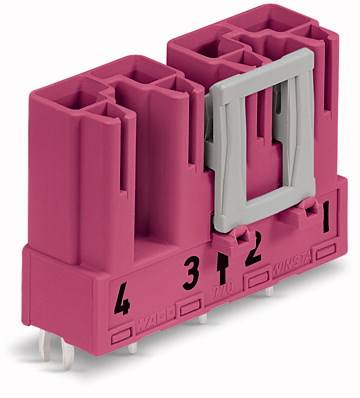WAGO 770-894 Netz-Steckverbinder WINSTA MIDI Stecker, Einbau vertikal Gesamtpolzahl: 4 25A Pink 50St.