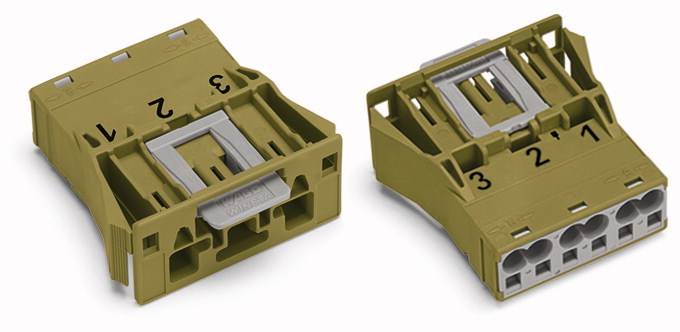 WAGO 770-773 Netz-Steckverbinder WINSTA MIDI Stecker, gerade Gesamtpolzahl: 3 25A Hellgrün 100St.