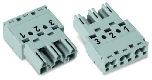 WAGO 770-253 Netz-Steckverbinder WINSTA MIDI Stecker, gerade Gesamtpolzahl: 3 25 A Grau 100 St.