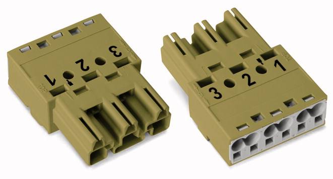 WAGO 770-273 Netz-Steckverbinder WINSTA MIDI Stecker, gerade Gesamtpolzahl: 3 25A Hellgrün 100St.