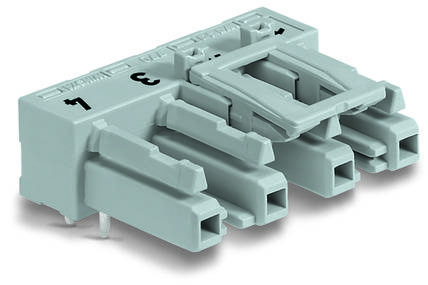 WAGO Netz-Steckverbinder WINSTA MIDI Buchse, Einbau horizontal Gesamtpolzahl: 4 25 A Grau 50 St.