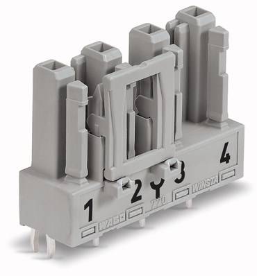 WAGO 770-844 Netz-Steckverbinder WINSTA MIDI Buchse, Einbau vertikal Gesamtpolzahl: 4 25A Grau 50St.