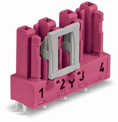 WAGO Netz-Steckverbinder WINSTA MIDI Buchse, Einbau vertikal Gesamtpolzahl: 4 25 A Pink 50 St.