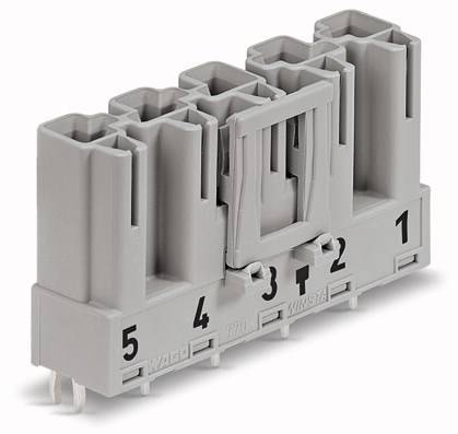 WAGO 770-855/062-000 Netz-Steckverbinder WINSTA MIDI Stecker, Einbau vertikal Gesamtpolzahl: 5 25A Grau 50St.