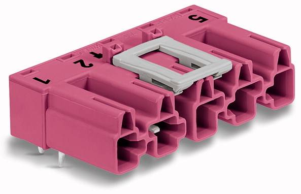 WAGO 770-895/011-000/080-000 Netz-Steckverbinder WINSTA MIDI Stecker, Einbau horizontal Gesamtpolzahl: 5 25A Pink 50St.