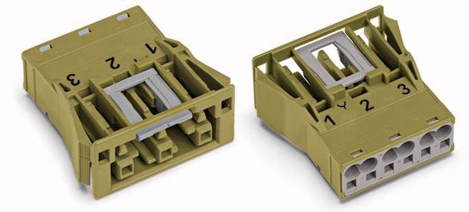 WAGO 770-763/071-000 Netz-Steckverbinder WINSTA MIDI Buchse, gerade Gesamtpolzahl: 3 25A Hellgrün 100St.