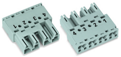 WAGO 770-294/081-000 Netz-Steckverbinder WINSTA MIDI Stecker, gerade Gesamtpolzahl: 4 25 A Pink 50