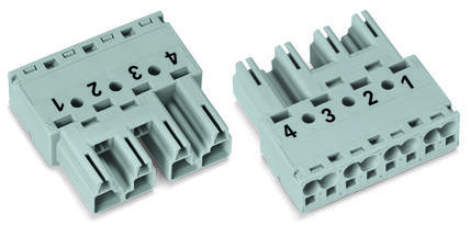 WAGO 770-274 Netz-Steckverbinder WINSTA MIDI Stecker, gerade Gesamtpolzahl: 4 25A Hellgrün 50St.
