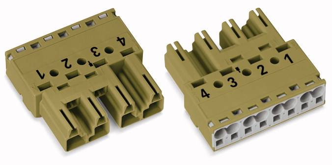 WAGO 770-274 Netz-Steckverbinder WINSTA MIDI Stecker, gerade Gesamtpolzahl: 4 25A Hellgrün 50St.