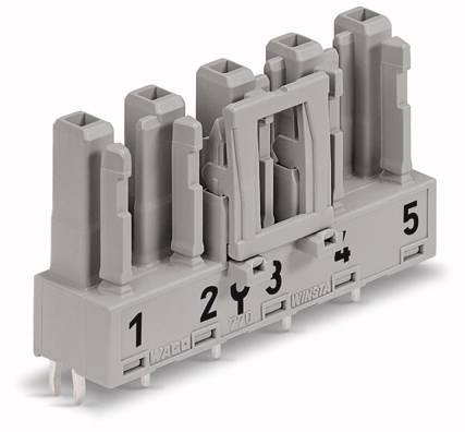 WAGO 770-845 Netz-Steckverbinder WINSTA MIDI Buchse, Einbau vertikal Gesamtpolzahl: 5 25A Grau 50St.