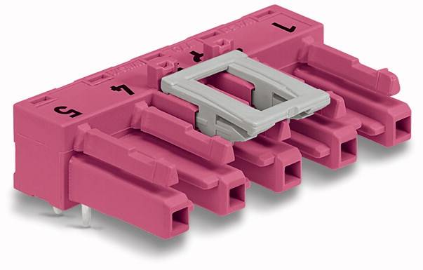 WAGO 770-885/011-000 Netz-Steckverbinder WINSTA MIDI Buchse, Einbau horizontal Gesamtpolzahl: 5 25A Pink 50St.