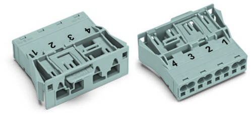 WAGO 770-754/060-000 Netz-Steckverbinder WINSTA MIDI Stecker, gerade Gesamtpolzahl: 4 25 A Grau 100