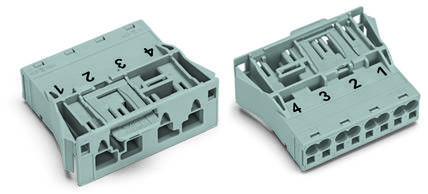 WAGO 770-794 Netz-Steckverbinder WINSTA MIDI Stecker, gerade Gesamtpolzahl: 4 25A Pink 100St.
