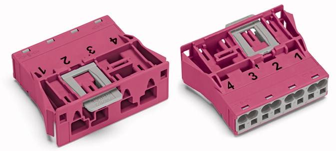 WAGO 770-794 Netz-Steckverbinder WINSTA MIDI Stecker, gerade Gesamtpolzahl: 4 25A Pink 100St.