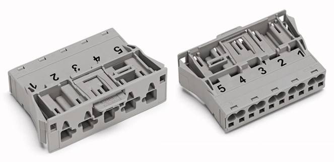 WAGO 770-755/060-000 Netz-Steckverbinder WINSTA MIDI Stecker, gerade Gesamtpolzahl: 5 25A Grau 100St.