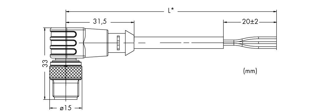 WAGO 756-5312/030-015 Sensor-/Aktor-Steckverbinder, konfektioniert M12 Stecker, gewinkelt 1.50 m 10